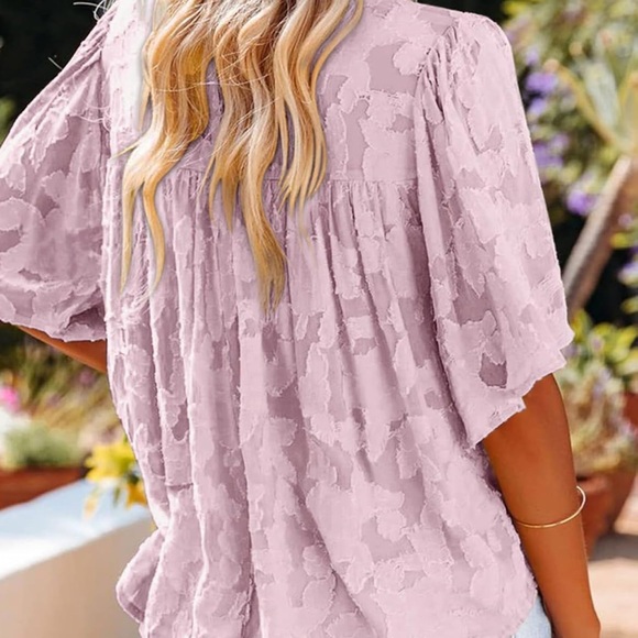 Floral spring  Ruffled Women's Top - Picture 2 of 2